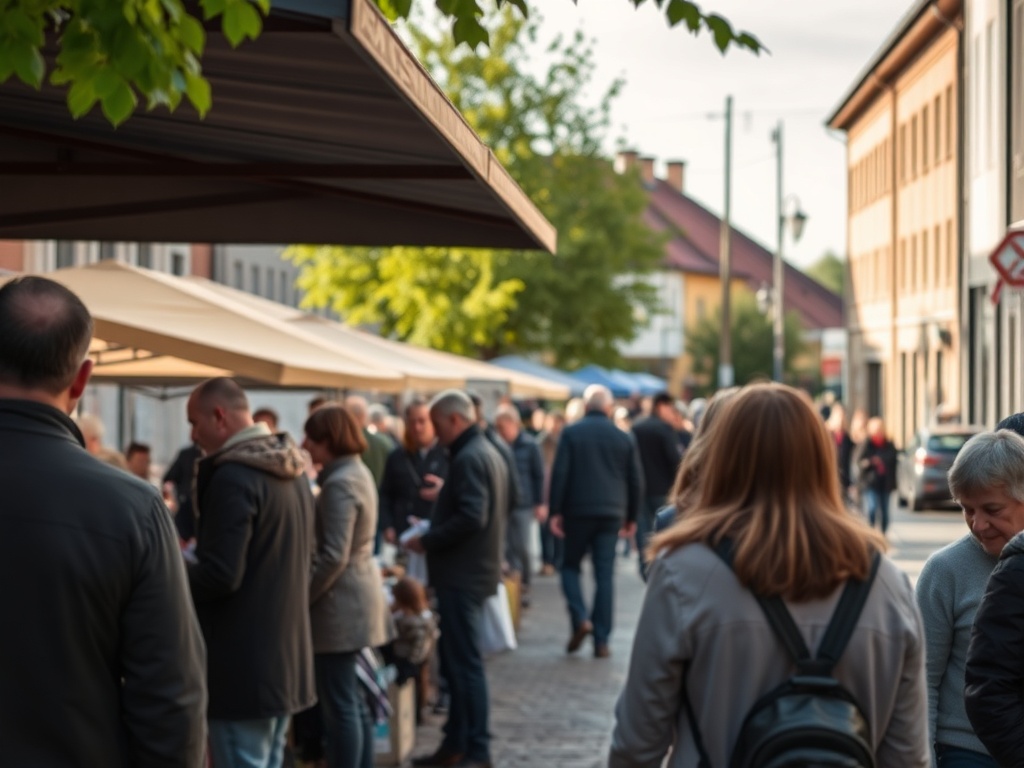 Plakat informacyjny o Dniu Ziemi w Józefowie z elementami przyrodniczymi i datą wydarzenia.