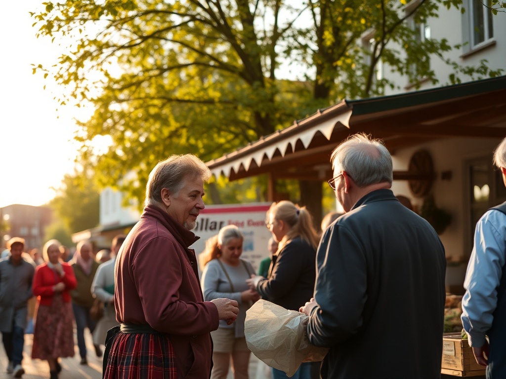 Mieszkańcy Józefowa świętujący majówkę na tle zieleni miejskiej